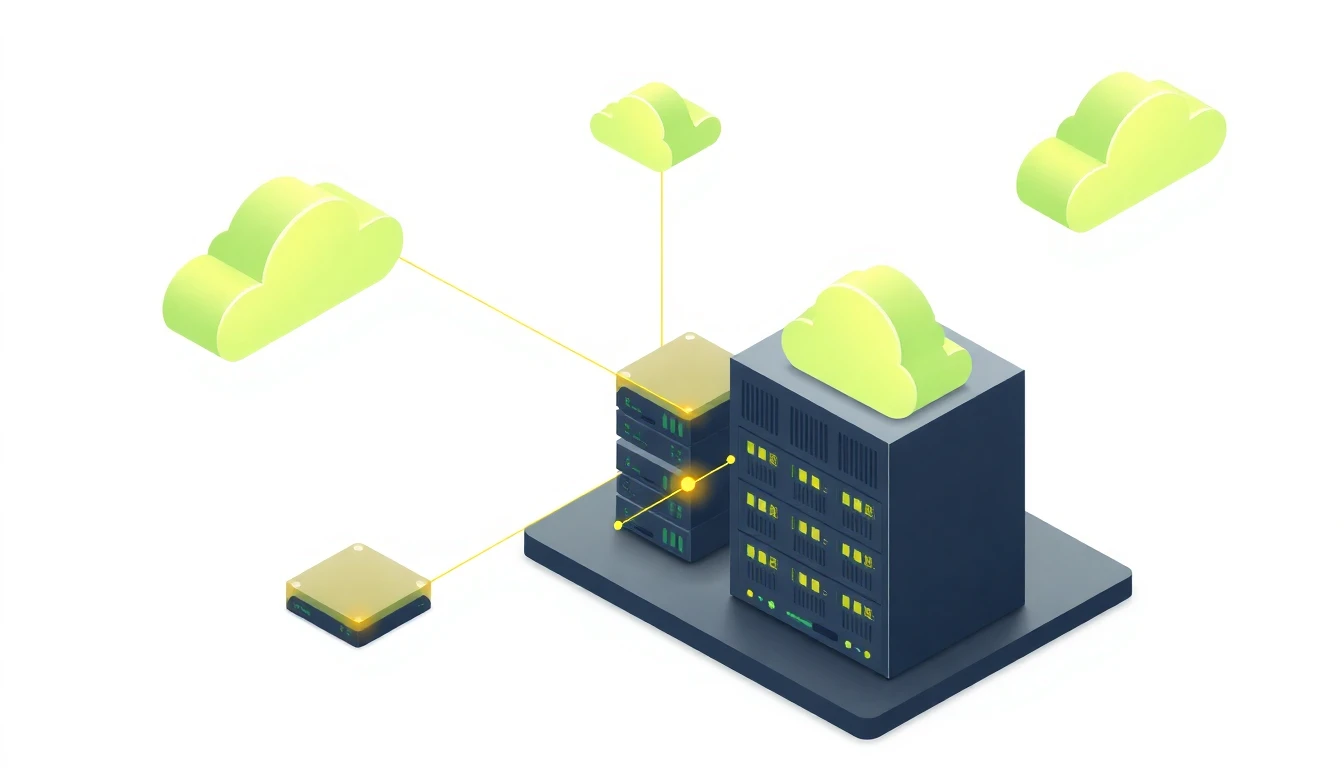 Cloud hosting illustration